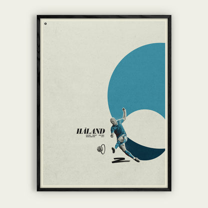 Framed Erling Haaland Manchester City poster