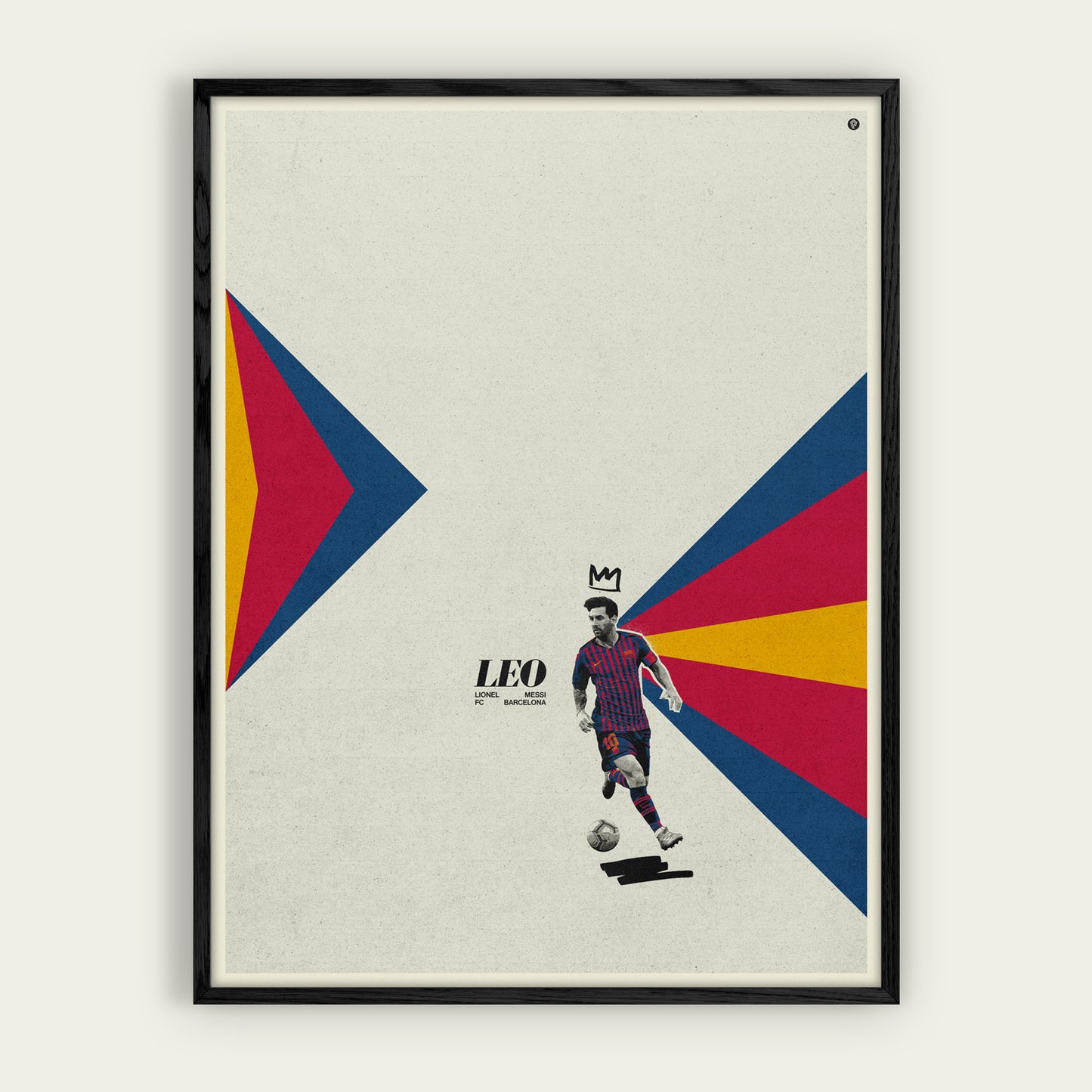 Framed Lionel Messi FC Barcelona poster