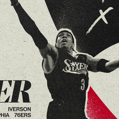 High quality minimalistic Allen Iverson Philiadelphia 76ers poster