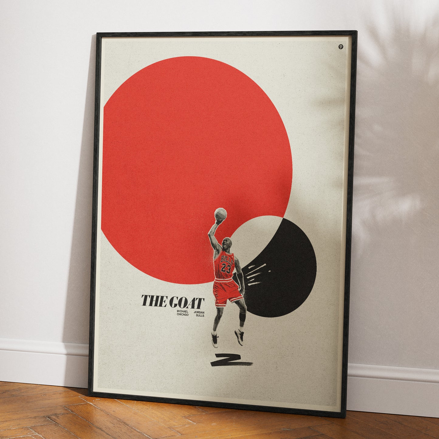 Mid century modern Michael Jordan Chicago Bulls poster