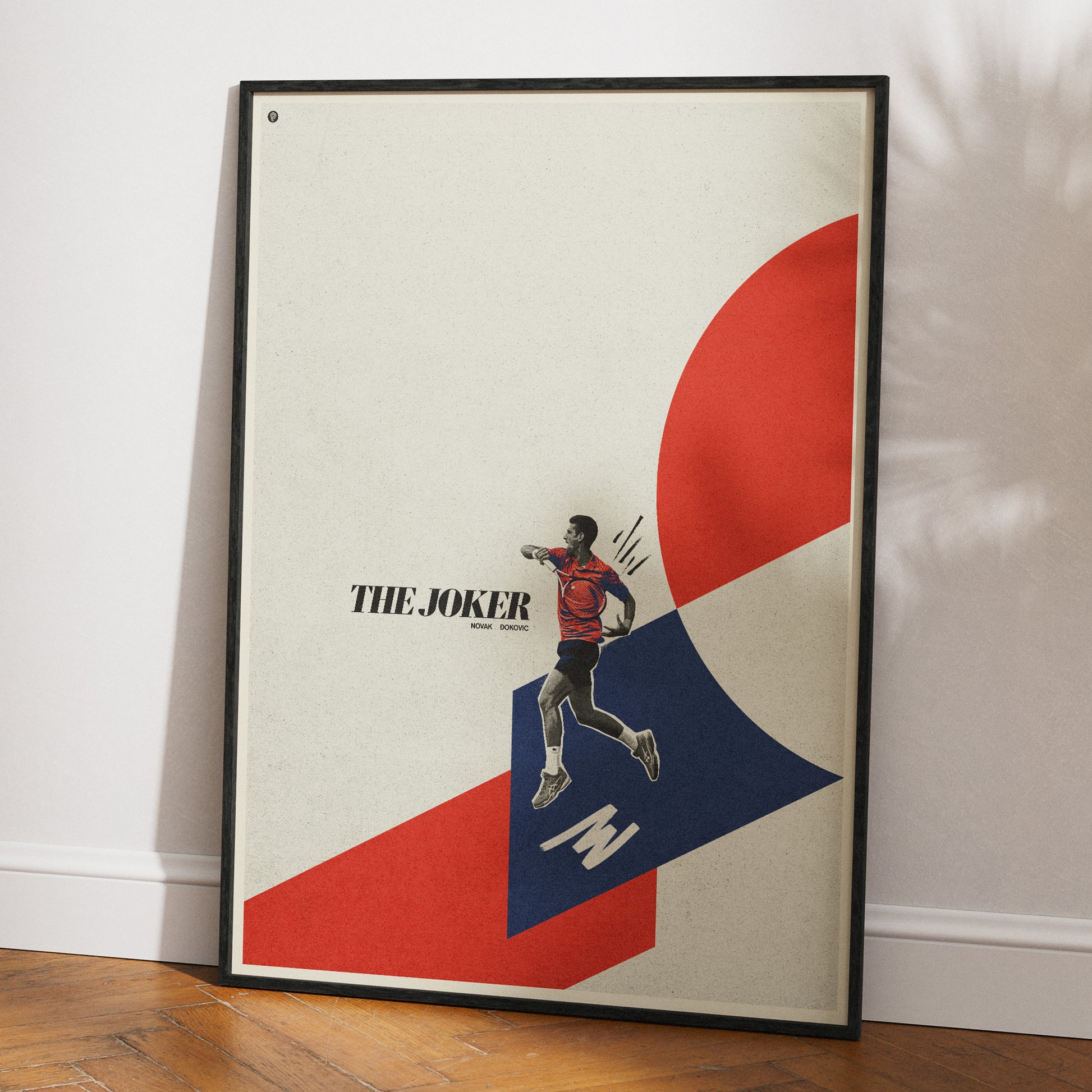 Mid century modern Novak Djokovic Tennis poster